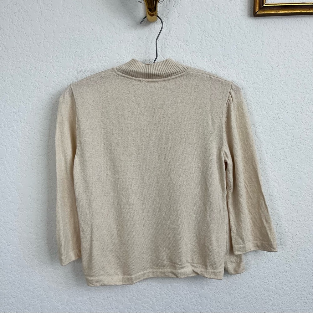 St John Fall 06 Knit Pop on Mandarin Logo Sweater Top - Picture 9 of 9